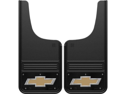 DSI Automotive - Gatorback Mud Flaps Chevrolet Gold Bowtie Black Wrap ...