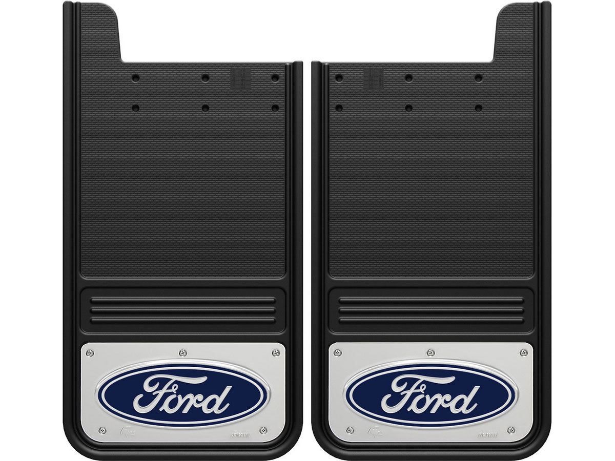 DSI Automotive Gatorback Mud Flaps Blue Ford Oval 12"x26" GB1226FC