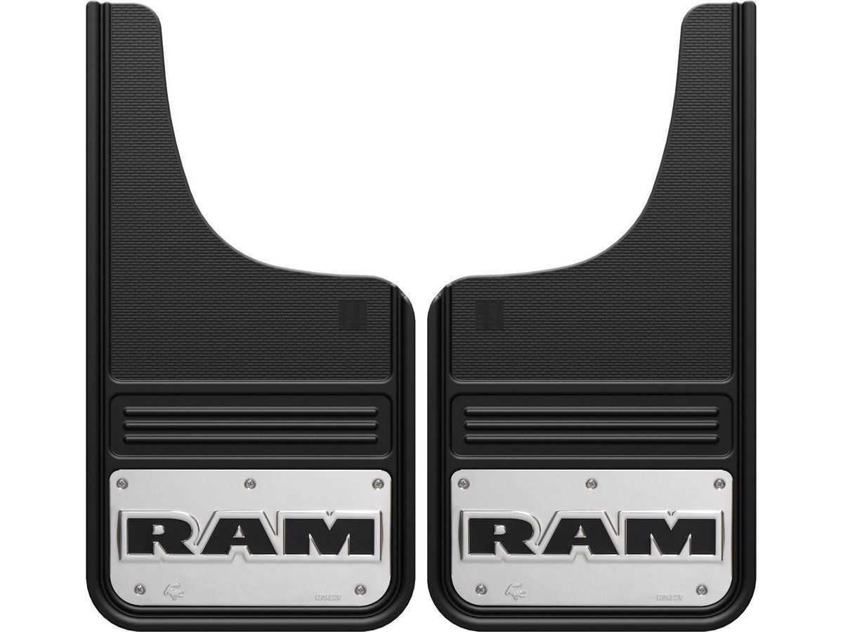 DSI Automotive Gatorback Mud Flaps Laramie Longhorn With Black Wrap 12"x23" Cut Style