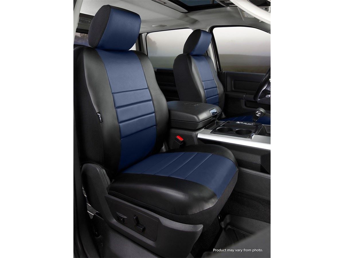 DSI Automotive FIA LeatherLite Custom Seat Cover Blue/Black Front