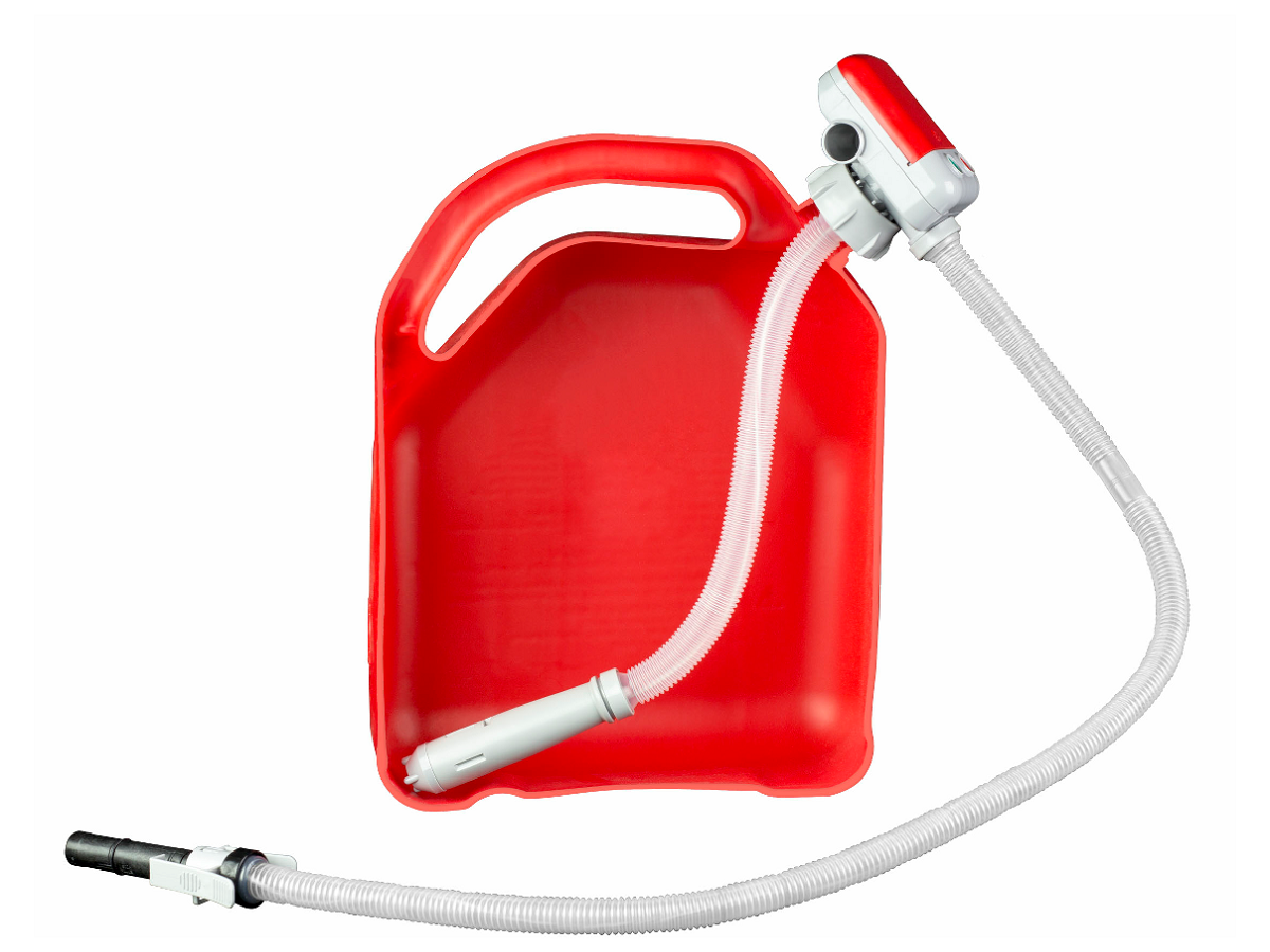 DSI Automotive Battery Powered Fuel Transfer Pump w/ Flexible Intake