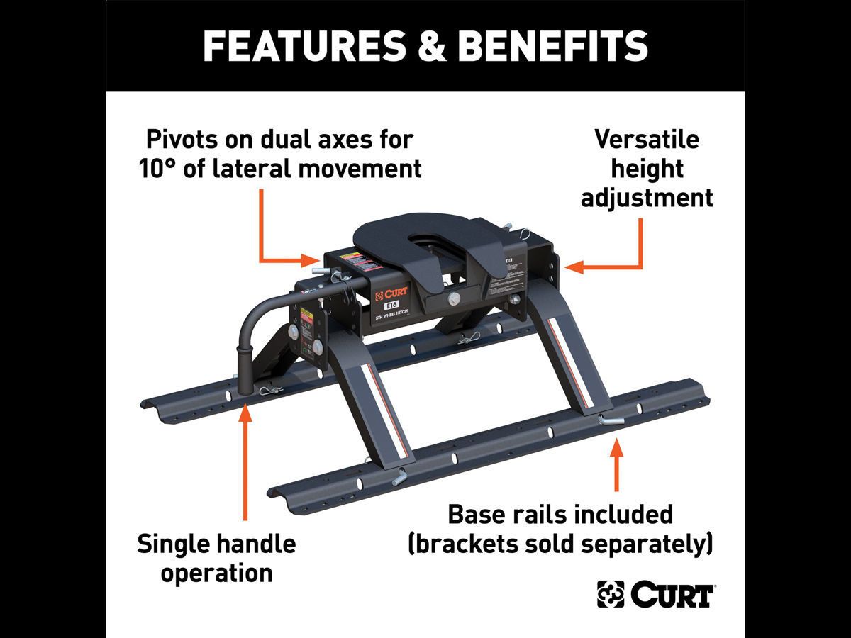 DSI Automotive Curt Q5 Fifth Wheel Hitch 16000lbs. Gross Trailer