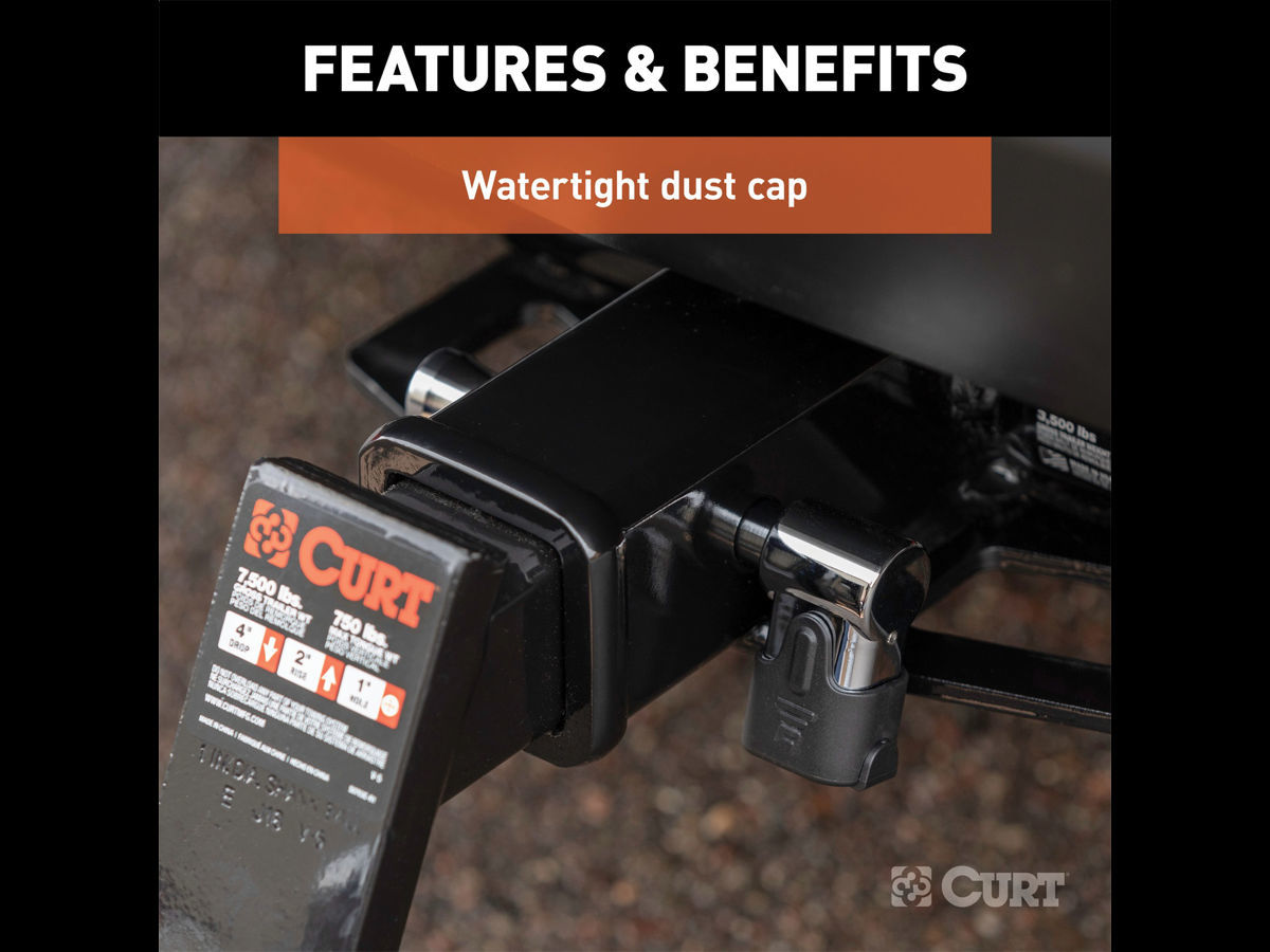 DSI Automotive Curt Right Angle Hitch Pin Lock Inc. 2 Keys Push Button 5/8 in. Chrome