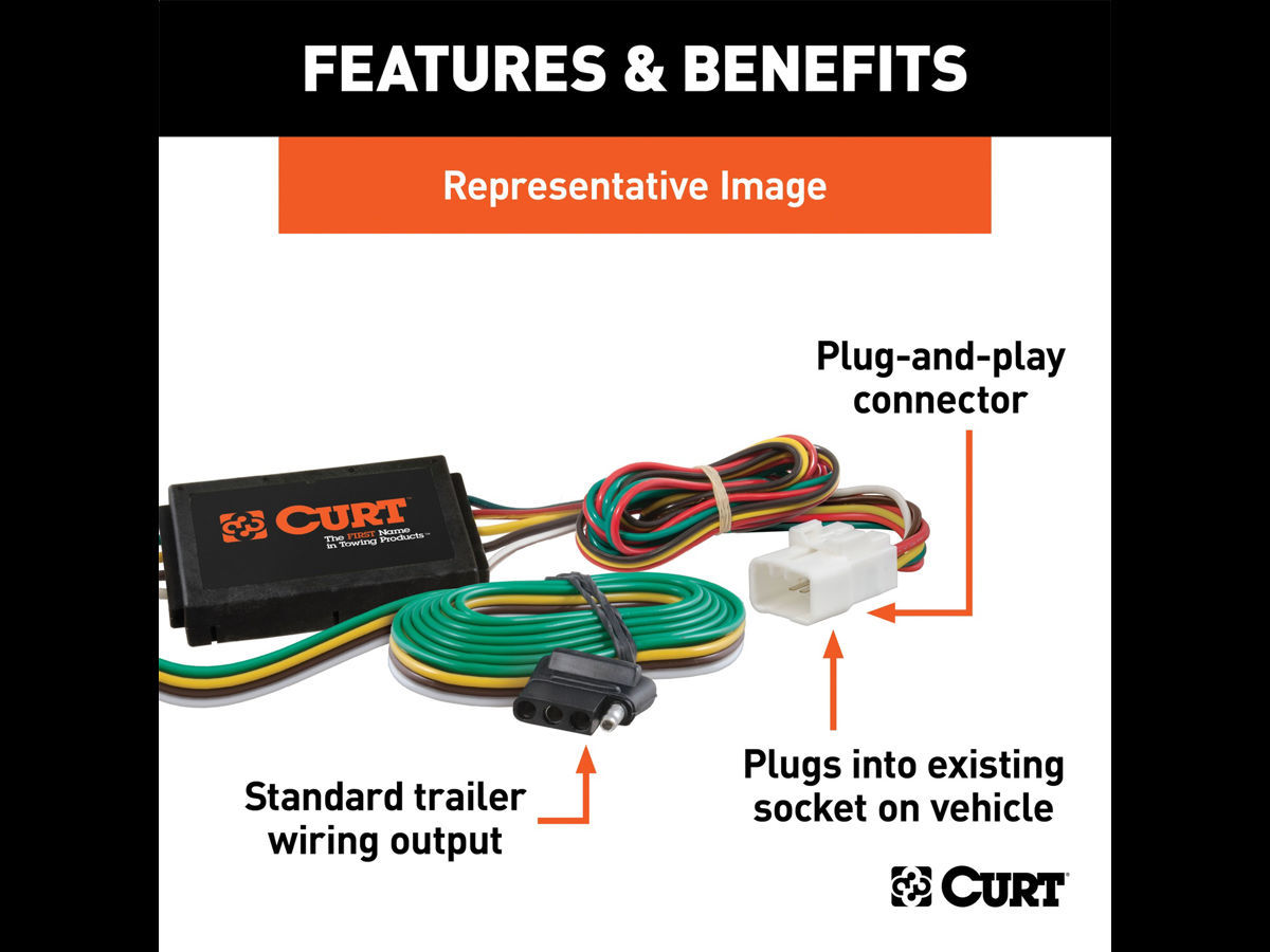 DSI Automotive - Curt Replacement OEM Tow Package Wiring Harness
