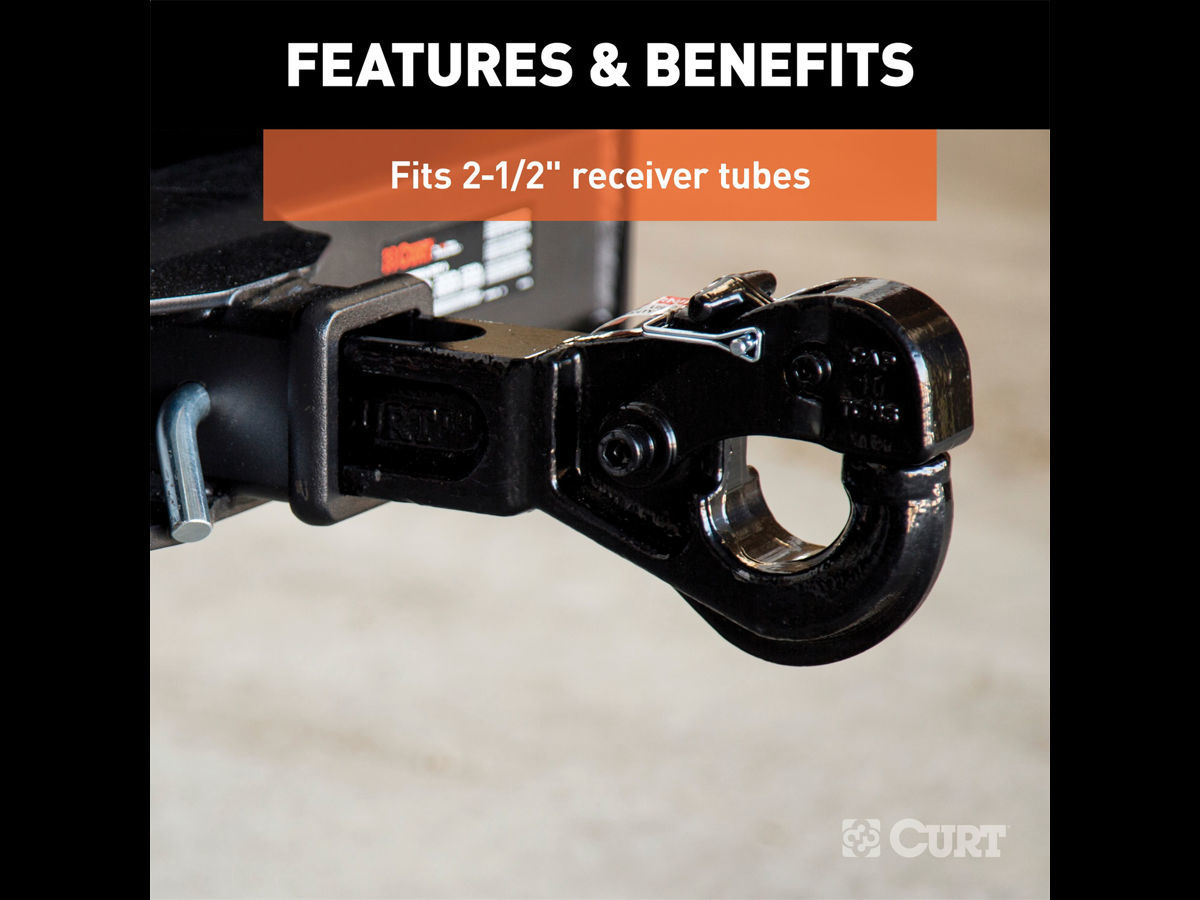 DSI Automotive Curt Pintle Hook For 2.50in. Rec 20000lbs