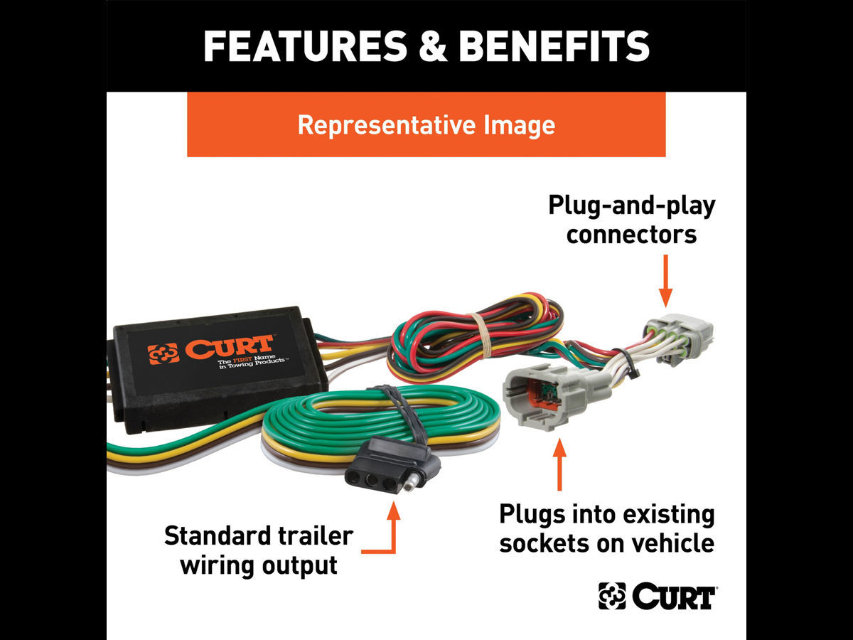 DSI Automotive - Curt Wiring T-Connectors - 4 Way Flat - 3-Wire System