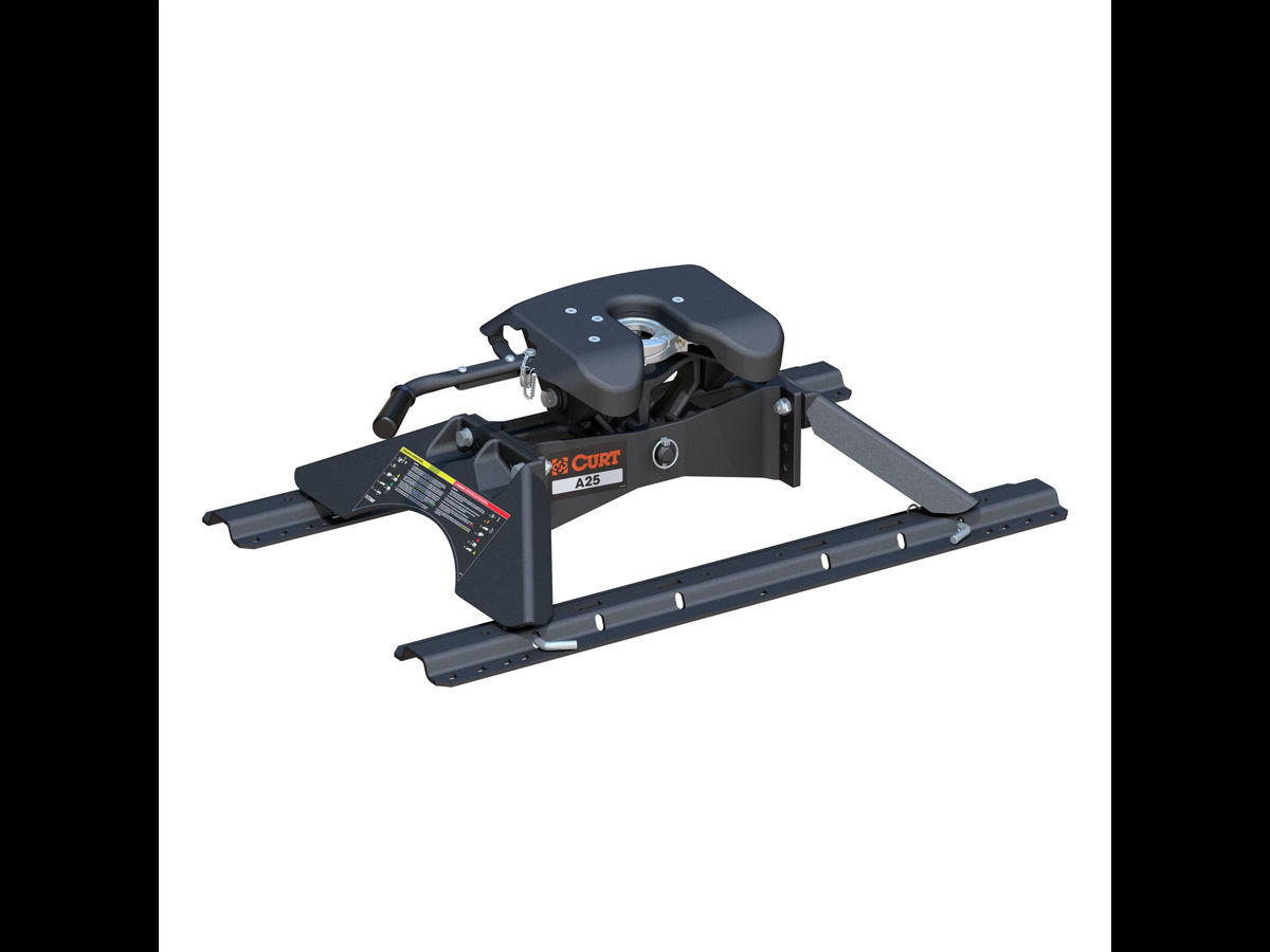 CURT Manufacturing 16181 A25 5th Wheel Hitch with Rails