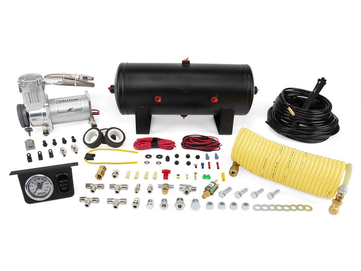 DSI Automotive Air Lift On Board Air Compressor Kit Single Gauge