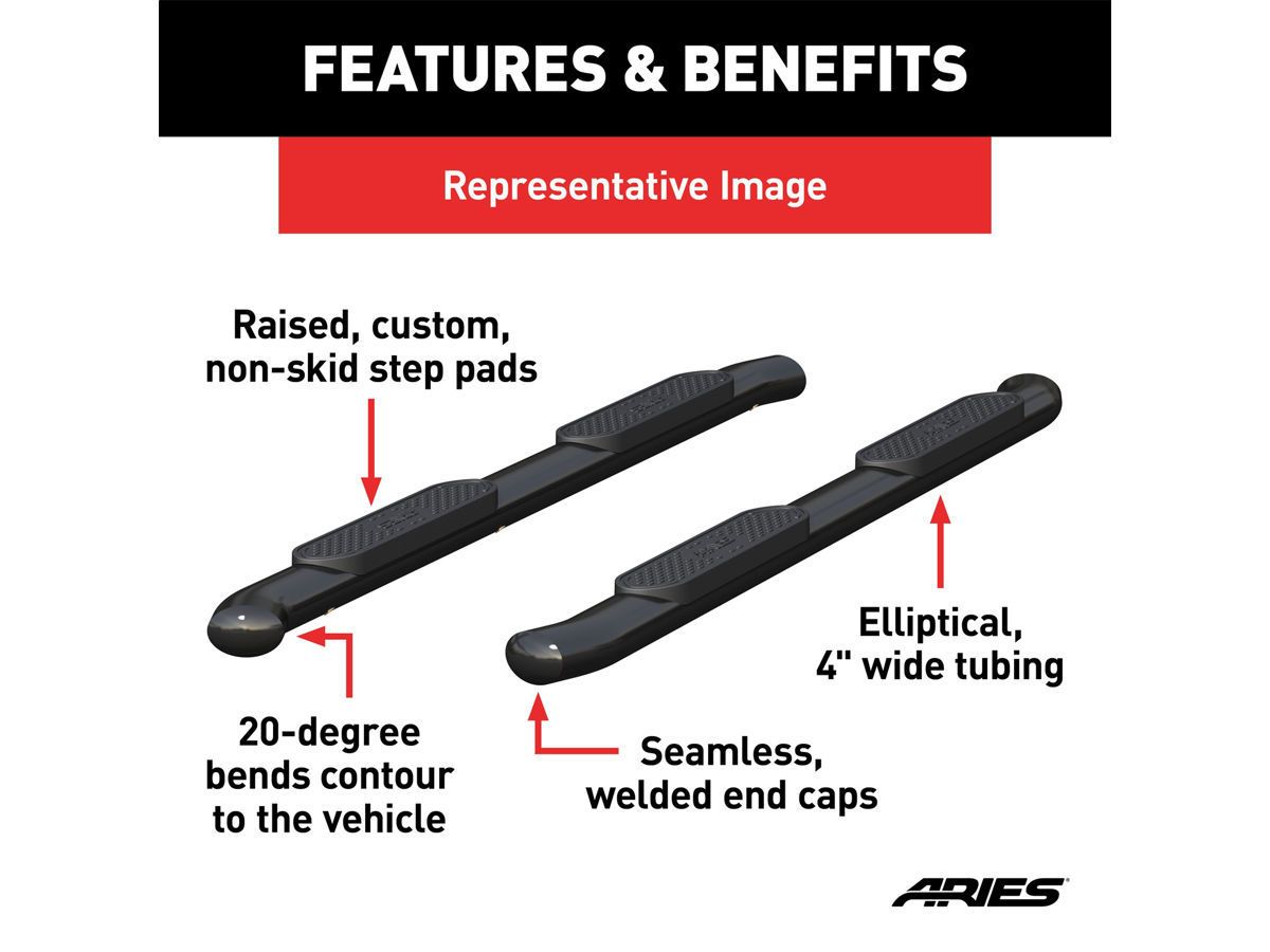 DSI Automotive Aries Automotive The Standard 4" Oval Nerf Bar
