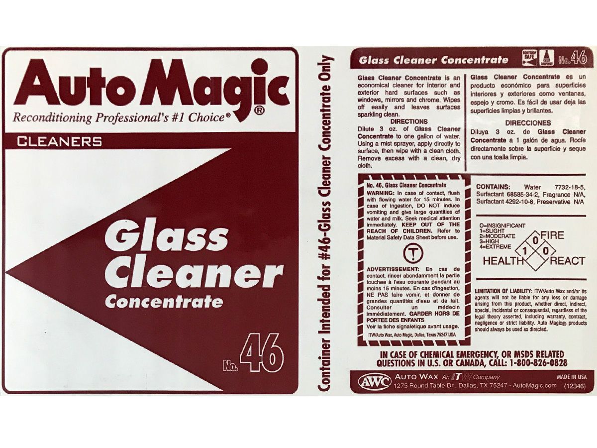 Detail Supply Co Auto Magic Safety Label Glass Cleaner Concentrate