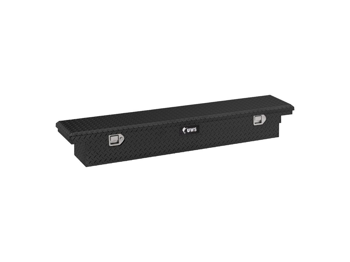 DSI Automotive Gloss Black Aluminum 69" Slim Truck Tool Box, Low